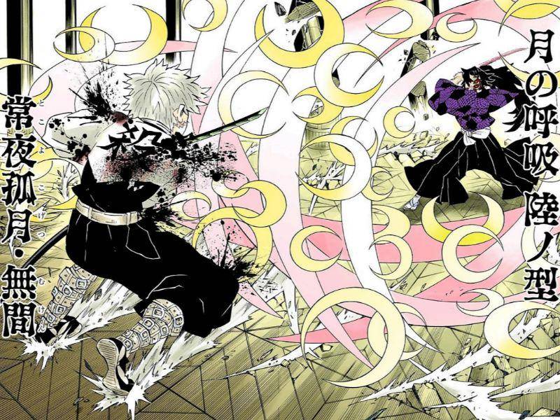 Kokushibo vs Sanemi(dok. Shueisha/Demon Slayer/Demon Slayer Wiki)