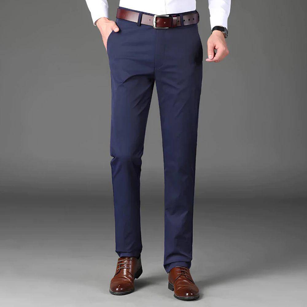 Mallvose - Celana Formal Premium Navy Slim Fit (shopee.co.id/Mallvose Official Store)