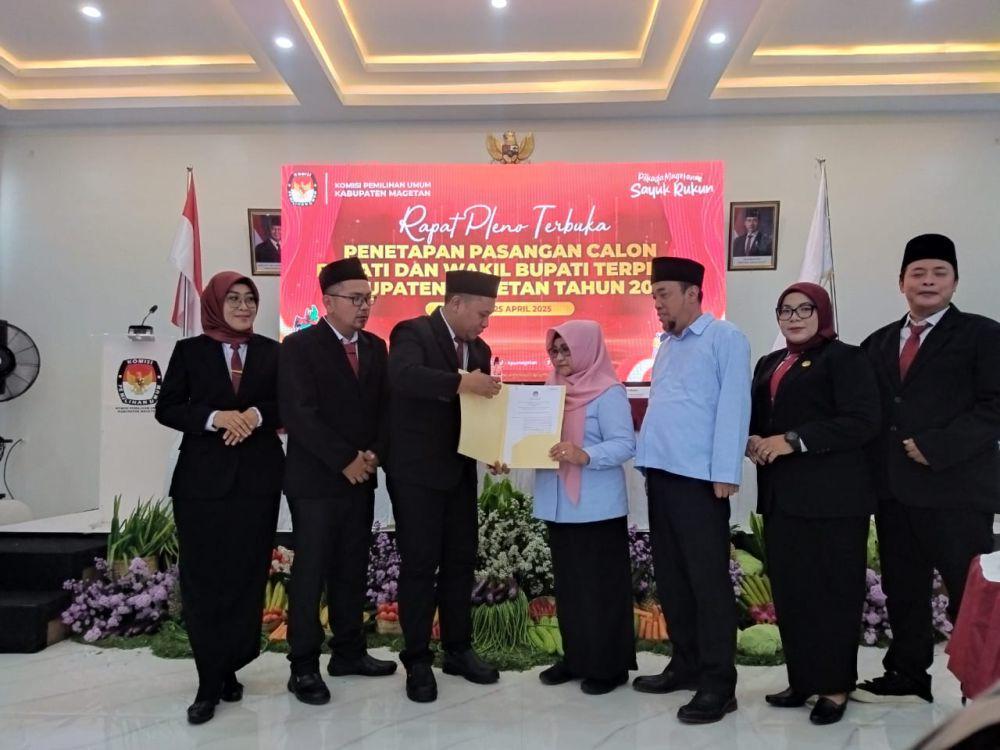 Nanik-Suyatni Ditetapkan Jadi Bupati dan Wabup Magetan
