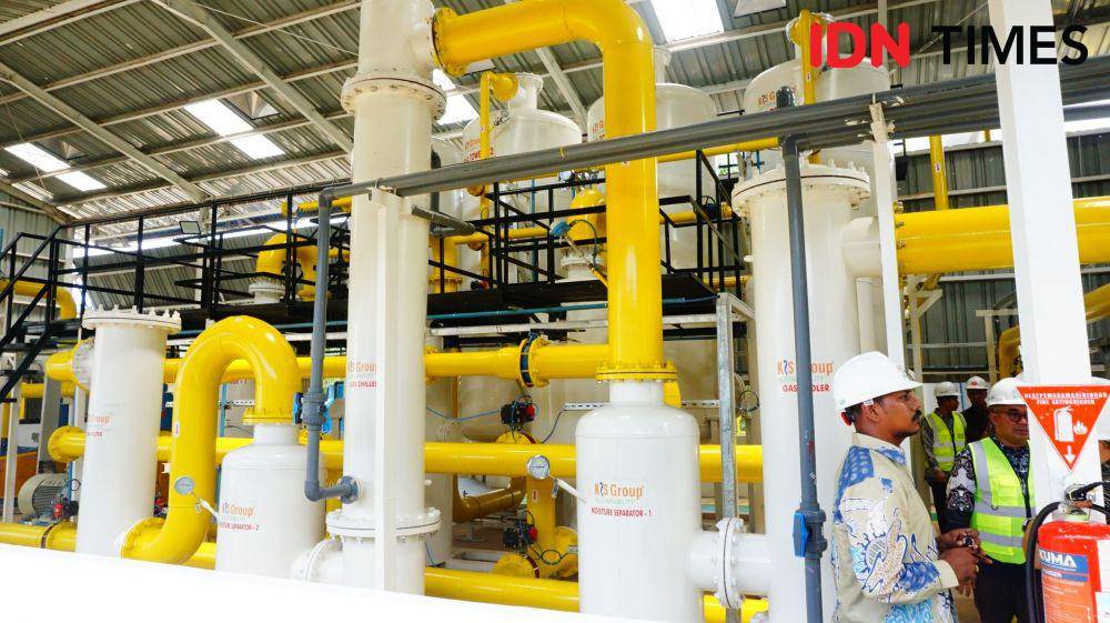 Pabrik BioCNG beroperasi di Labusel yang diklaim terbesar di Asia Tenggara (IDN Times/Doni Hermawan)