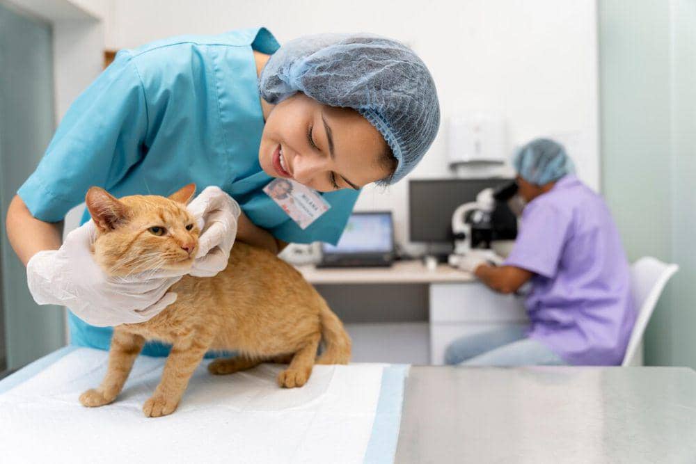 ilustrasi kucing ke dokter hewan (freepik.com/freepik)