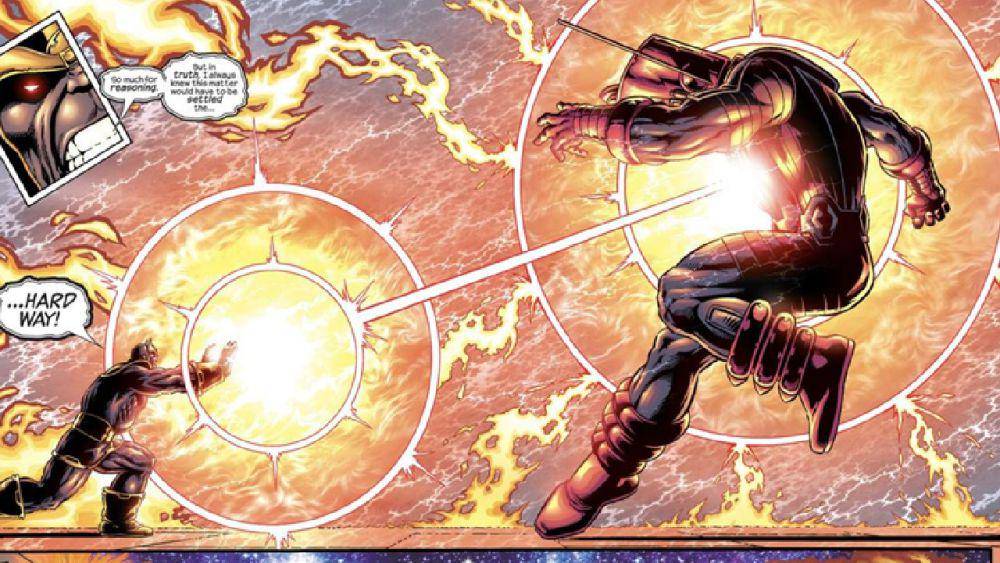 Thanos vs Galactus (dok. Marvel Comics/The Infinity Gauntlet)