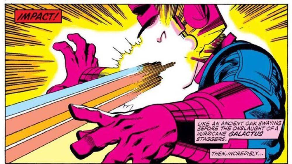 Fantastic Four mengalahkan Galactus dengan melontarkan The Thing (dok. Marvel Comics/Fantastic Four)