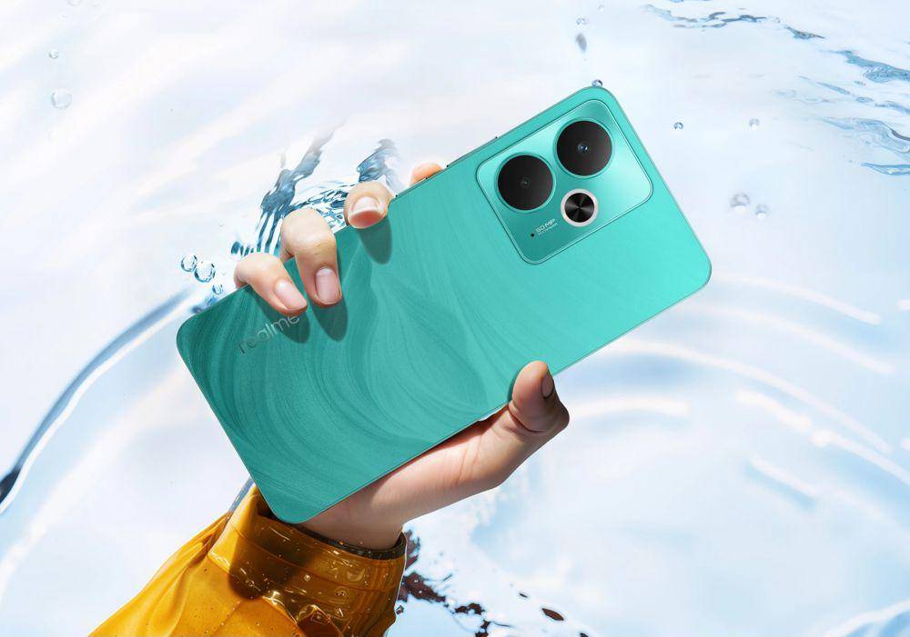 realme 14T warna surf green (realme.com)