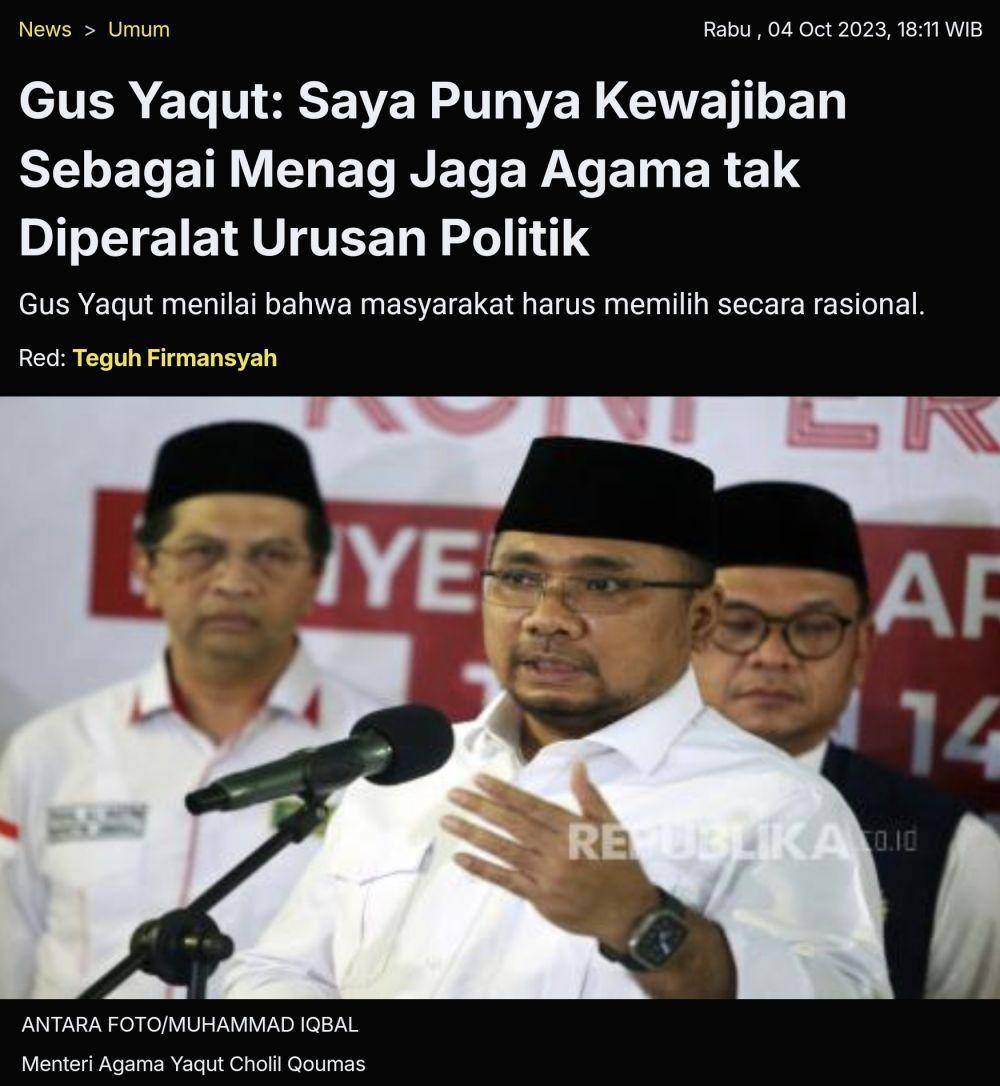 Potongan berita Republika