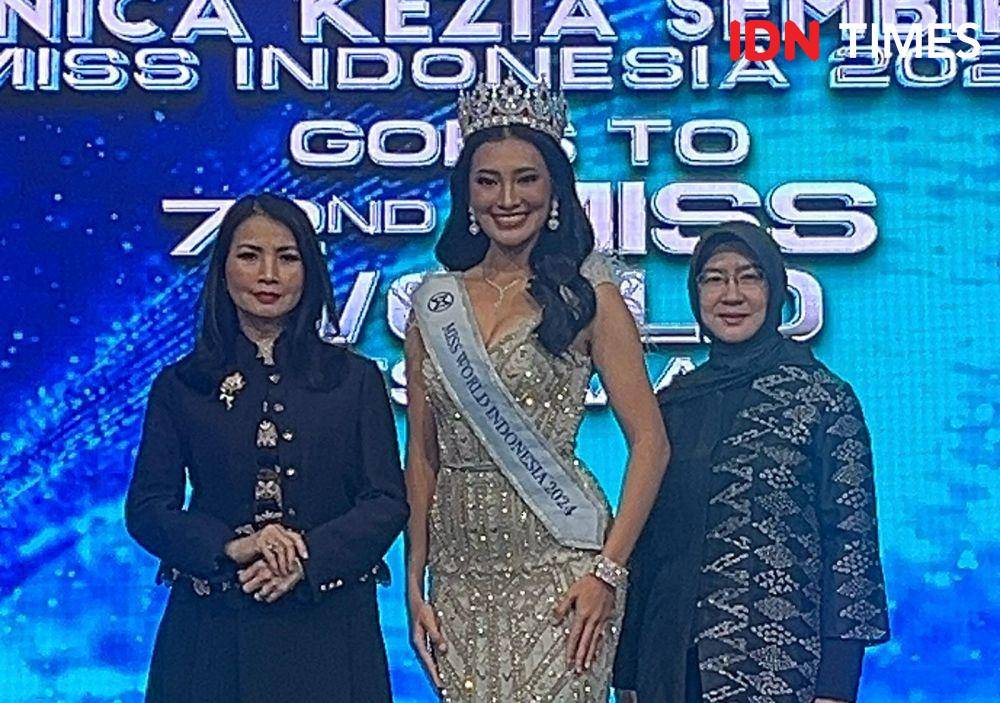 Konferensi pers Miss Indonesia Goes to Miss World 2025 pada Kamis (24/4/2025) di iNews Tower, Kebon Sirih, Jakarta Pusat (IDN Times/Nisa Zarawaki)