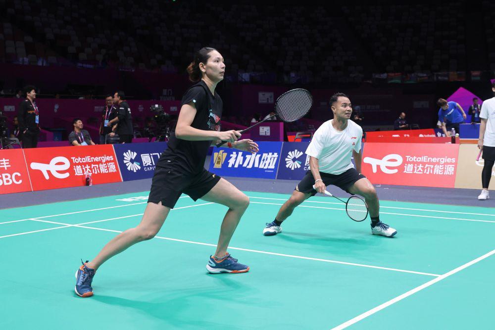 Rehan Naufal Kusharjanto/Gloria Emanuelle Widjaja jalani latihan perdana jelang Piala Sudirman 2025 (dok.PP PBSI)