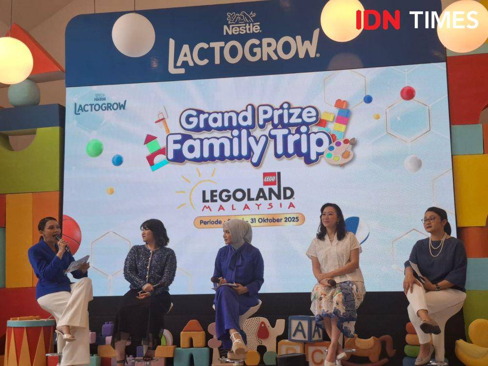 Press Conference Kampanye Lactogrow "Main Jangan Main-Main" di Daun Muda Soulfood, Menten, Kamis (24/4/2025). (IDN Times/Adyaning Raras)
