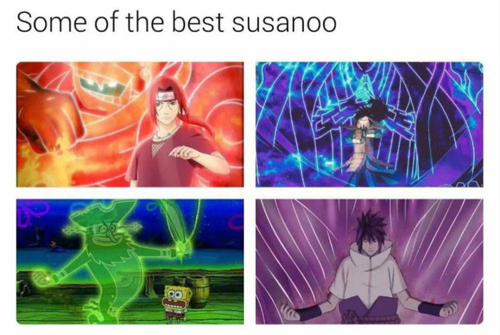 8 Meme Susanoo, Kakashi hingga SpongeBob Bisa Menguasainya