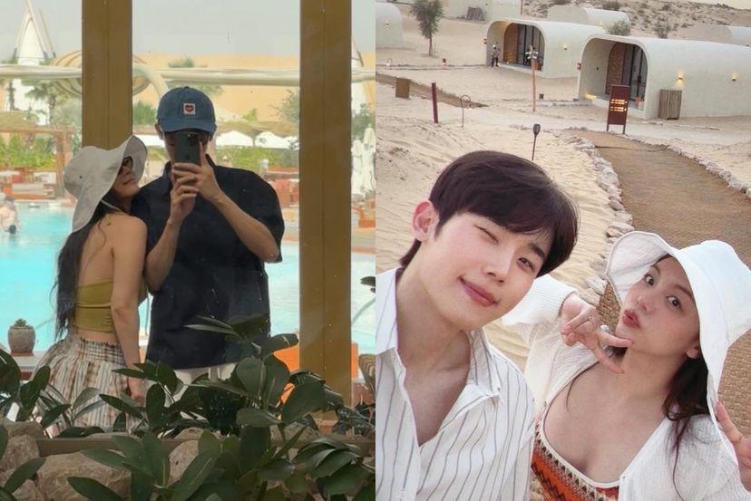 7 Potret Ailee dan Choi Si Hun Honeymoon di Dubai, Glamping di Gurun