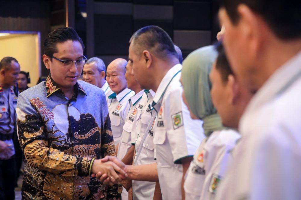 Wali Kota Medan Rico Waas saat menghadiri perkenalan dan pengukuhan KONI Kota Medan (dok.KONI Medan)