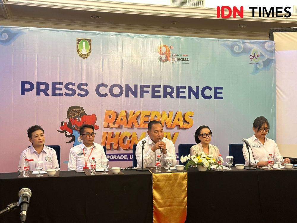 Jumpa pers Rapat Kerja Nasional (Rakernas) IV IHGMA yang berlangsung di The Sunan Hotel, Solo. (IDN Times/Larasati Rey)