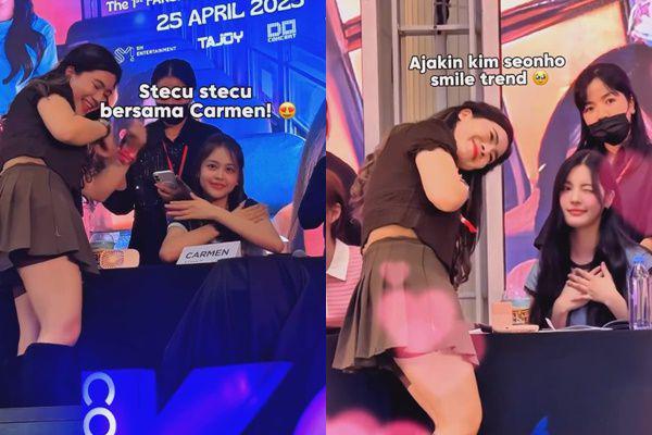10 Potret Felicya Angelista Ikut Fansign Hearts2Hearts di Jakarta