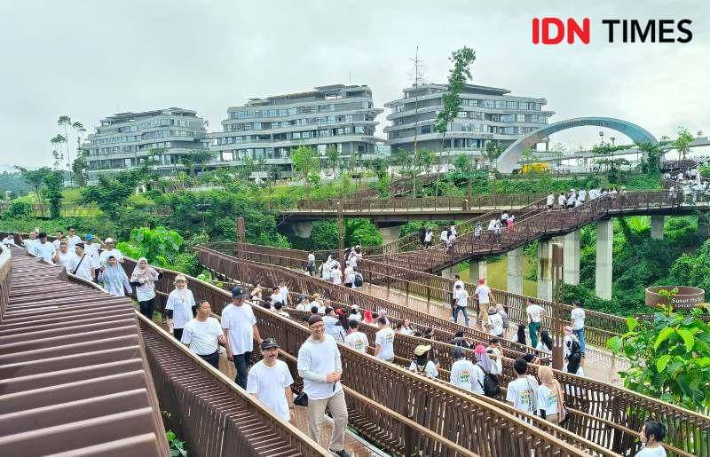 Kegiatan jalan sehat peserta Nusantara Sehat IKN (IDN Times/Ervan)
