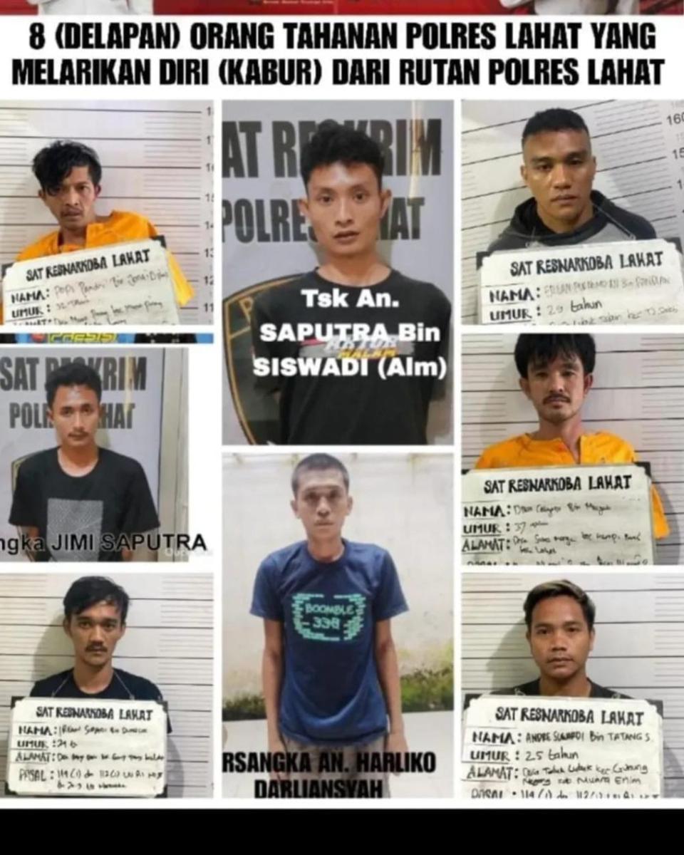 Satu Tahanan Mapolres Lahat Kabur Berhasil Ditangkap di Hutan