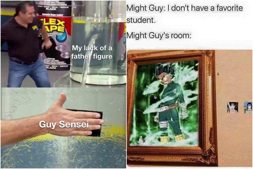 8 Meme Might Guy, Salah Satu Figur Ayah dan Guru Terbaik di Naruto