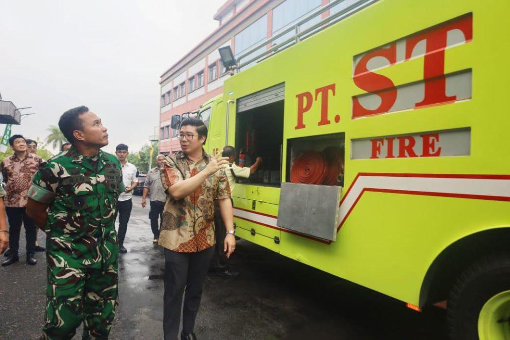 Silaturahmi ke PT. STTC, Pangdam I/BB Cek Kesiapan Pemadam Kebakaran