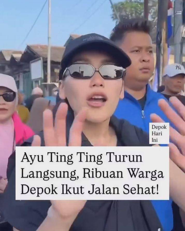 Ayu Ting Ting ikut jalan sehat (Instagram.com/mom_ayting92_)