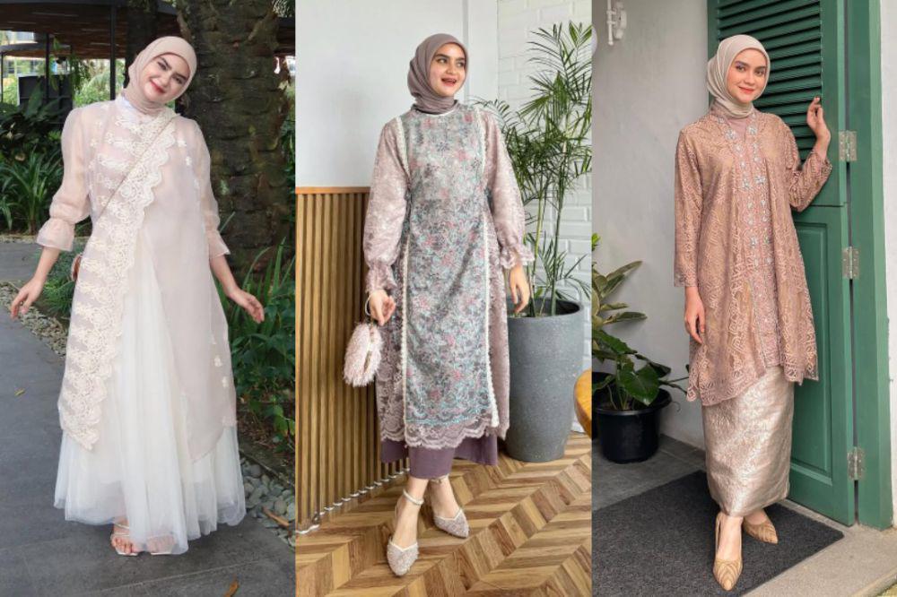 8 Inspirasi Outfit Kondangan Bernuansa Pastel ala Helwa Bashel, Anggun