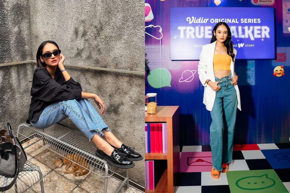 8 Padu Padan Outfit Denim ala Gemi Nastiti, Nyaman buat Daily!