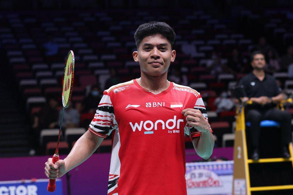 Debut tunggal putra muda Indonesia, Moh. Zaki Ubaidillah di Piala Sudirman 2025 dalam fase Grup D (dok. PP PBSI)