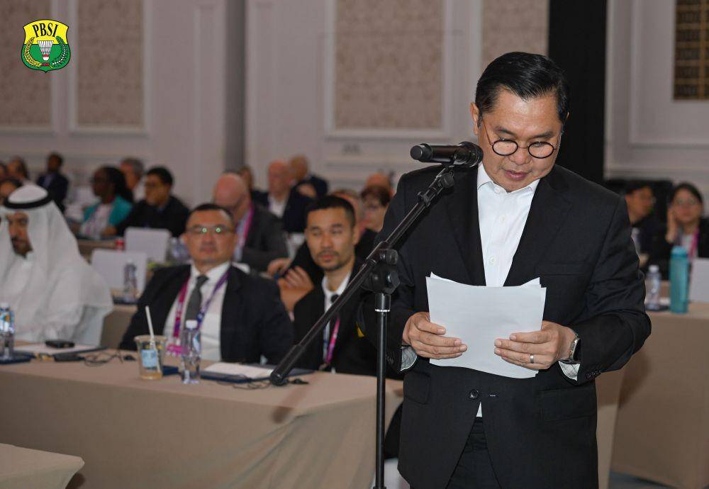 Perwakilan PBSI menghadiri Annual General Meeting BWF yang berlangsung pada 26 April 2025 di Tefang Portman Seven Stars Bay Hotel & Resorts Xiamen China (dok. PP PBSI)
