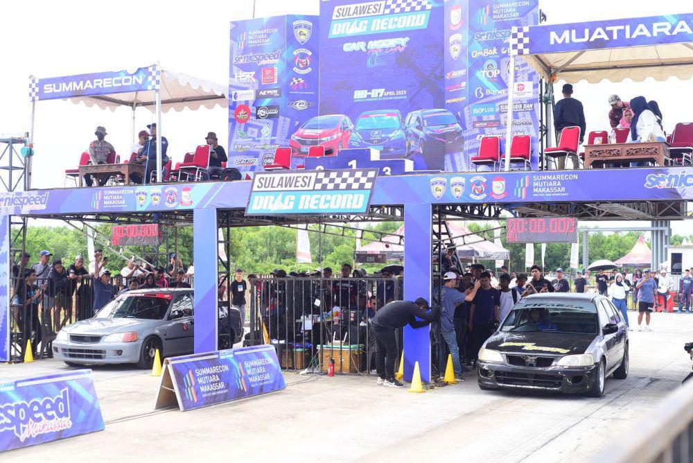 Ratusan Pembalap Ramaikan Sulawesi Drag Record 2025 di Makassar