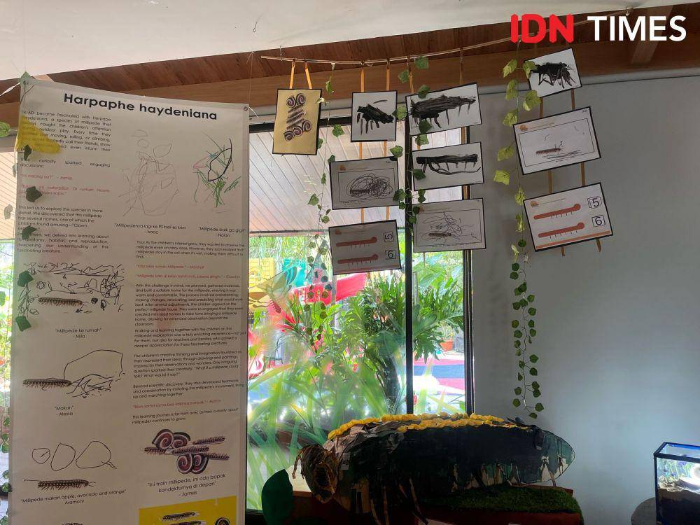 Media preview exhibition ini yang berlokasi di ISMILE Preschool Permata Hijau, Kebayoran Lama, Jakarta Selatan pada Senin (28/4/2025). (IDN Times/Nisa Zarawaki)