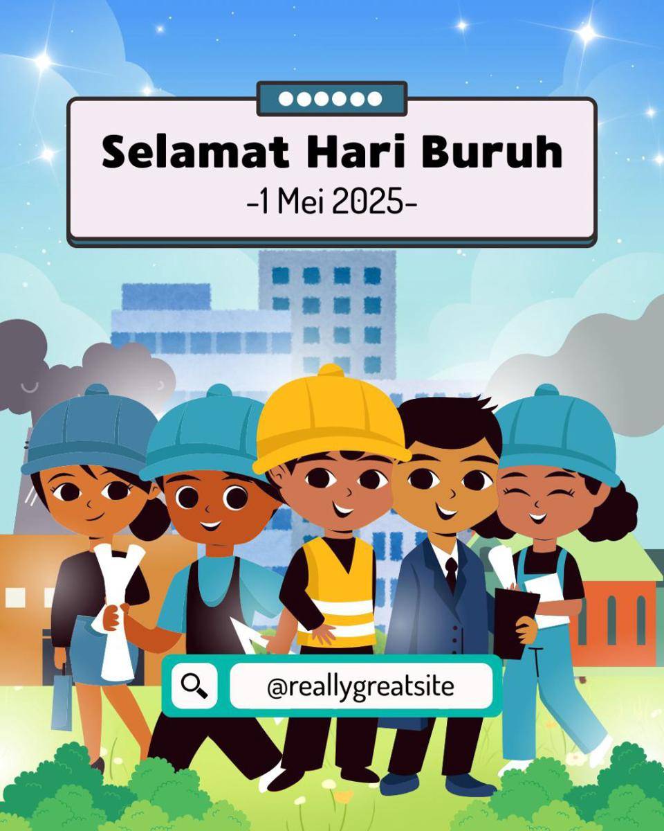 poster Hari Buruh 2025 (canva.com/Syammasfitria Studio)