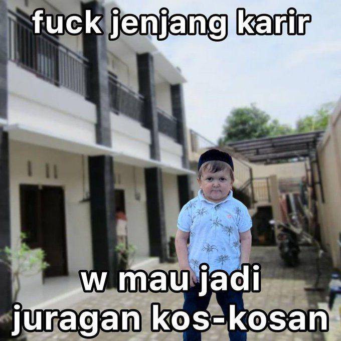 meme pengen jadi juragan kos-kosan (x.com/alessaoncrypto)