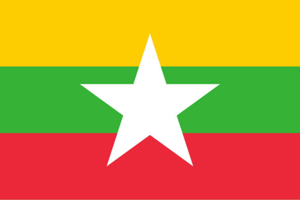 Ilustrasi Bendera Myanmar (pixabay.com/openclipart-vectors-30363)