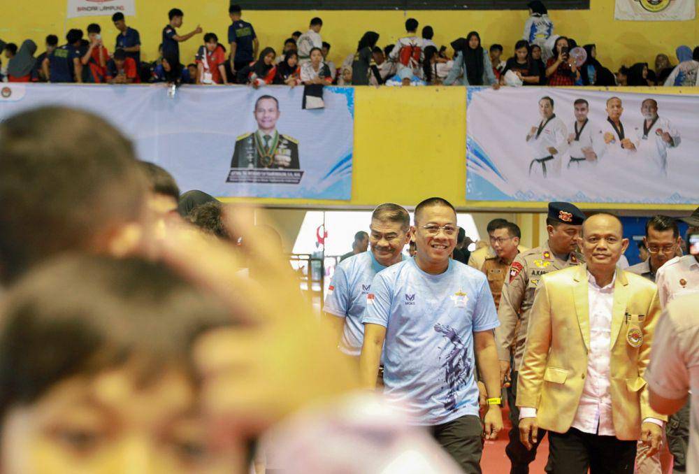 Pembukaan Kejuaraan Nasional Taekwondo Piala Gubernur Lampung. (Dok. Pemprov Lampung).