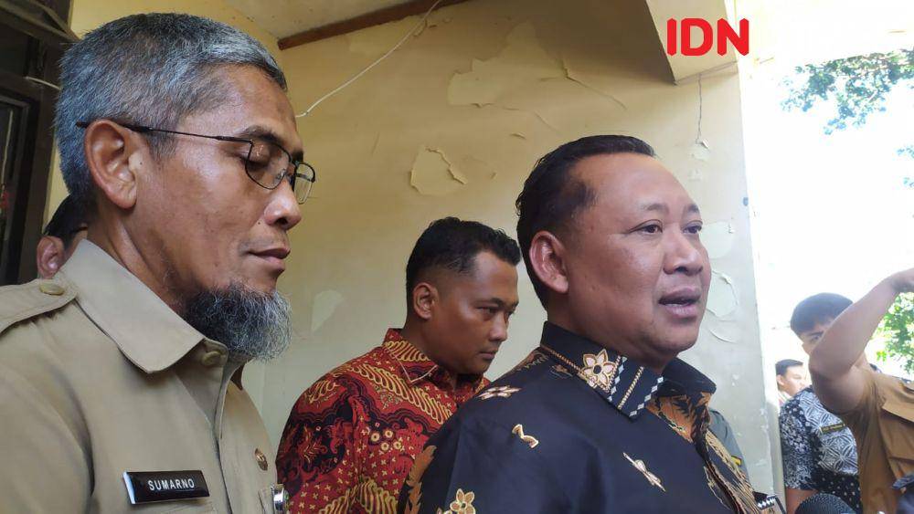 Wakil Ketua KPK, Fitroh Rohcahyanto bersama Sekda Jateng Sumarno usai pembekalan gerakan anti korupsi. (IDN Times/Fariz Fardianto)