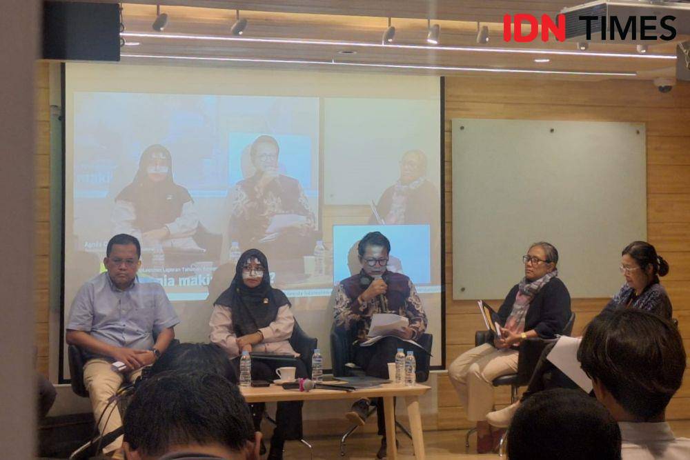 Agenda Laporan tahunan Amnesty International berjudul Situasi HAM di Dunia 2024/2025 di Jakarta, Selasa (29/4/2025) (IDN Times/Lia Hutasoit)