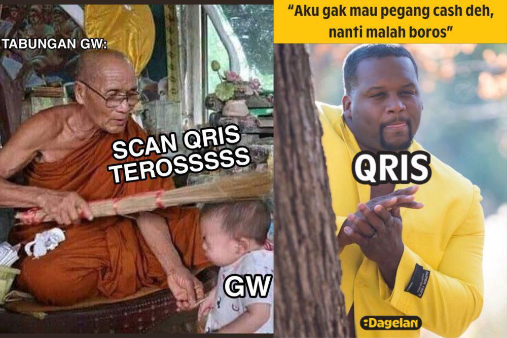 8 Meme QRIS Bikin Susah buat Hemat, Dikit-Dikit Scan!