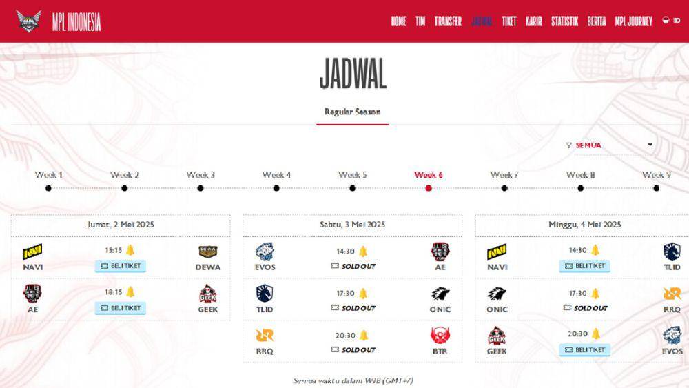 jadwal MPL ID S15 Minggu ke-6 (id-mpl.com)