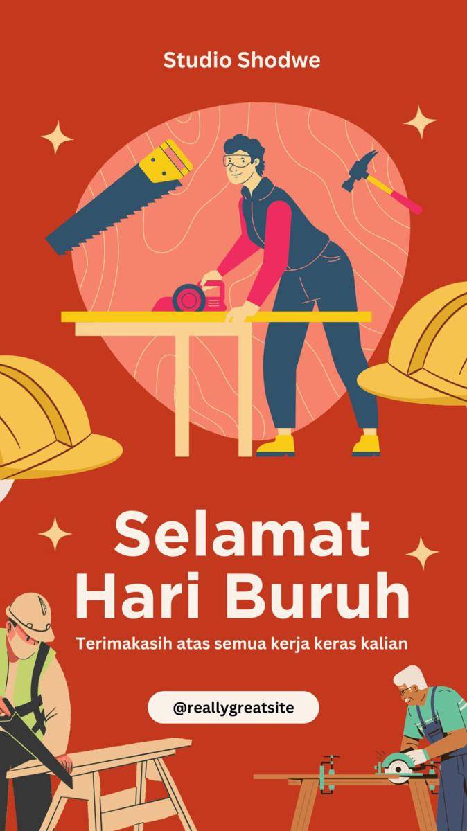 poster Hari Buruh 2025 (canva.com/Fanatika Studio)