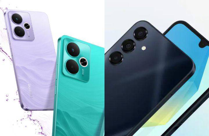 realme 14T dan Samsung Galaxy A16 5G (realme.com | samsung.com)