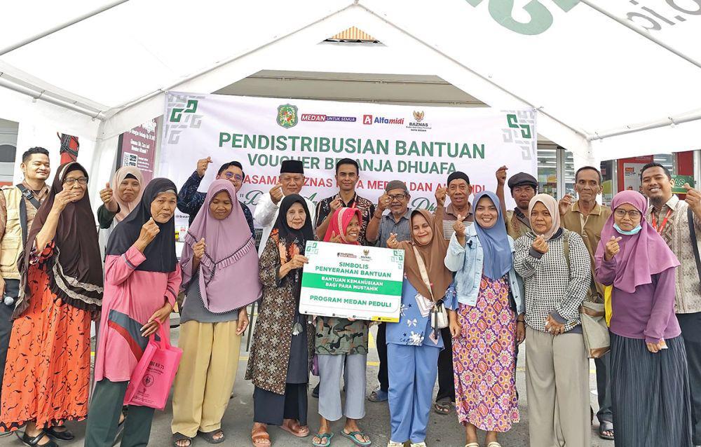 Baznas Medan dan Alfamidi Kolaborasi Ringankan Beban Dhuafa