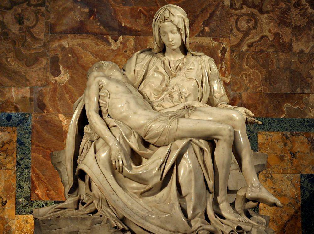 Patung Pietà karya Michaelangelo di Basilika Santo Petrus, Kota Vatikan. (commons.wikimedia.org/Stanislav Traykov)