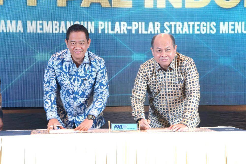 Penandatanganan kerja sama Krakatau Steel-PAL Indonesia. (Dok. Krakatau Steel)