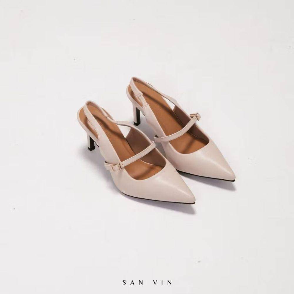 potret ide strap heels nuansa beige (shopee.com/San Vin Shoes Official Store)