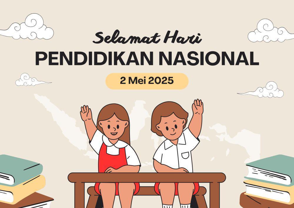 10 Poster Hari Pendidikan Nasional Anak SD, Lucu dan Ceria!