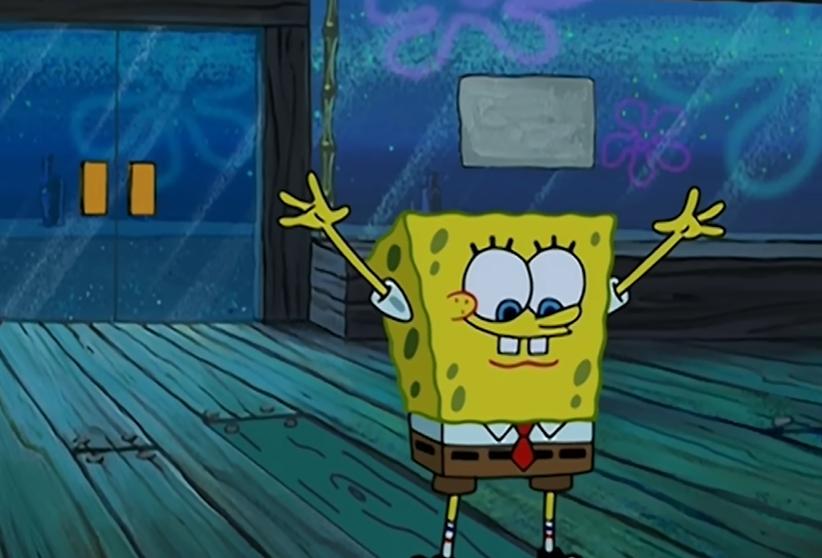 cuplikan SpongeBob datang pagi-pagi ke Krusty Krab (dok. Nickelodeon/SpongeBob SquarePants)
