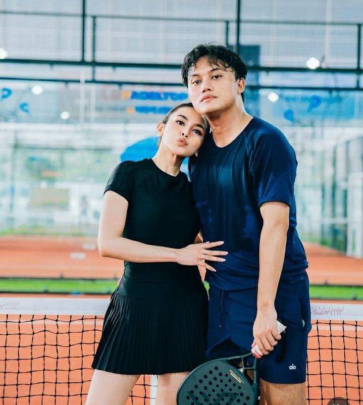 potret Rizky Febian dan Mahalini bermain padel (instagram.com/rizkyfbian)