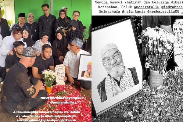 Momen Pemakaman Ayah Mona Ratuliu