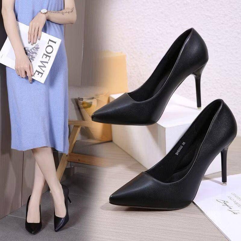 potret rekomendasi stiletto heels warna hitam (shopee.com/XES Official Shop)