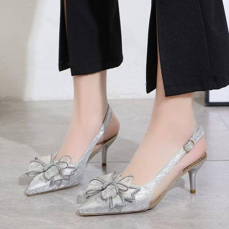 potret rekomendasi heels shimmer nuansa gold dan silver (shopee.com/sanzeil_store_surabaya )