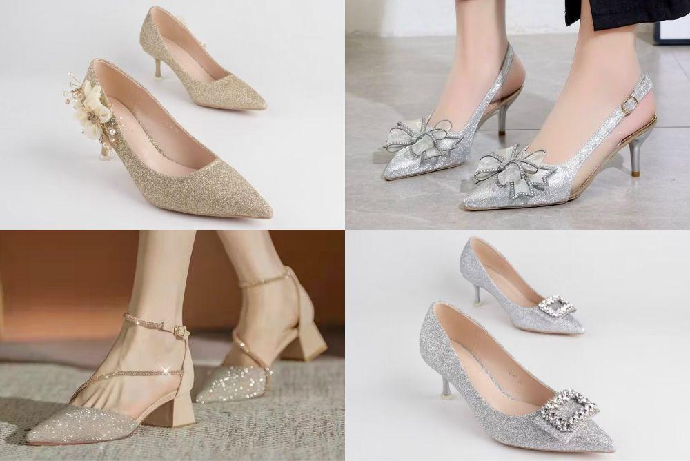 7 Ide Heels Shimmer Serba Gold dan Silver, So Sparkling
