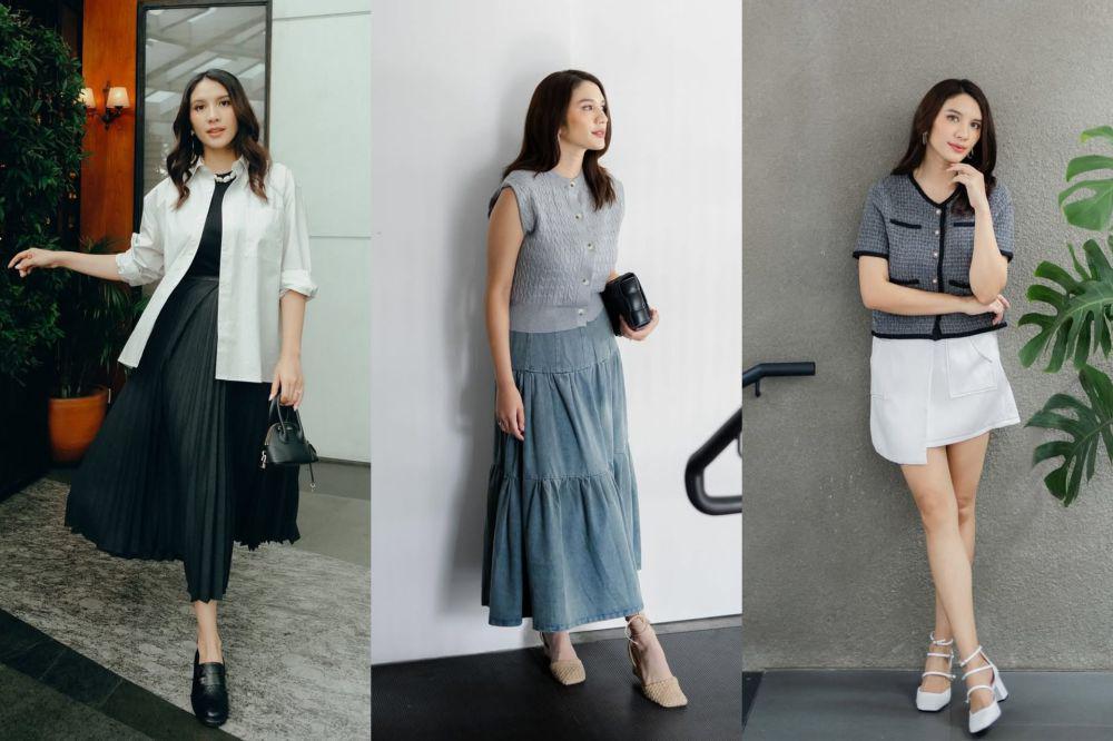 8 Referensi Outfit Rok ala Acha Sinaga, Mama Muda yang Hits